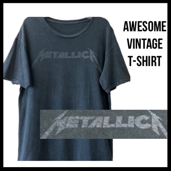 Metallica Vintage T-shirt Distressed Grunge Metallica Rock Band Concert Tee - Picture 2 of 15